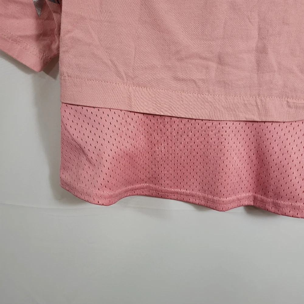 Converse pink top with silver star   girls S  #897